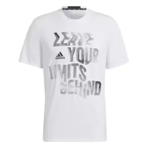 adidas Designed for Movement AEROREADY HIIT Slogan Traini - White