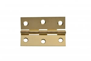 Wickes Butt Hinge - Brass 63mm Pack of 2