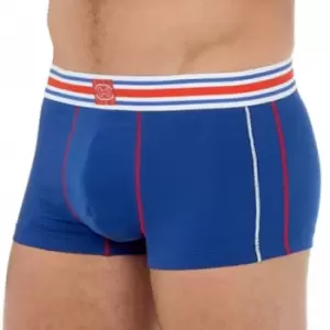 HOM Tie Break Cotton Trunks - Blue L