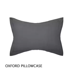 Helena Springfield, Percale Oxford Pillowcase, Charcoal