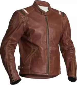 Halvarssons Skalltorp Motorcycle Leather Jacket, brown, Size 52, brown, Size 52