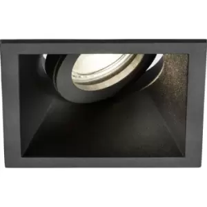 Knightsbridge - Dipa Single Tilt Square Anti-Glare Downlight Black - DIB1TSB