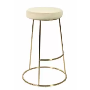 Set Of 2 Opera Bar Stools Champagne