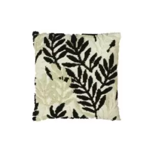 Furn Caliko Botanical Cushion Cover (One Size) (Natural/Black) - Natural/Black