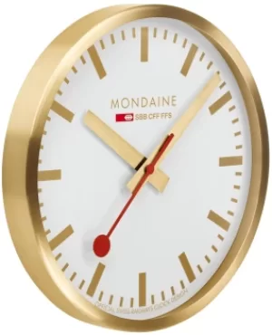 Mondaine Wall Clock Brushed Gold 40cm