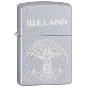 Zippo Celtic Tree of Life Satin Chrome Windproof Lighter