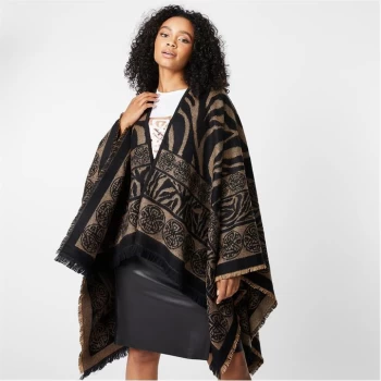 Biba Logo Wrap Scarf - Black/Camel