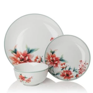 Sabichi 12 Piece Blossom Porcelain Dinner Set