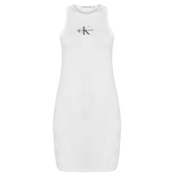 Calvin Klein Jeans Mono Tank Dress - YAF Bright WHT