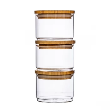 Sass & Belle Stacking Glass Storage Jars - Set of 3