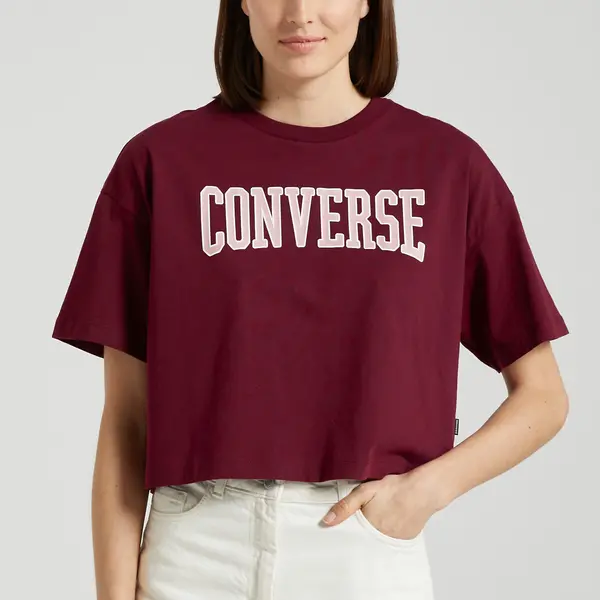 Logo Print Boxy T-Shirt in Cotton