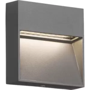 KnightsBridge 230V IP44 3W LED Square Wall/Guide light - Grey