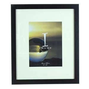 6" x 8" - iFrame Solid Black Wood Finish Frame with Mount