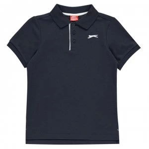 Slazenger Plain Polo Shirt Junior Boys - Navy