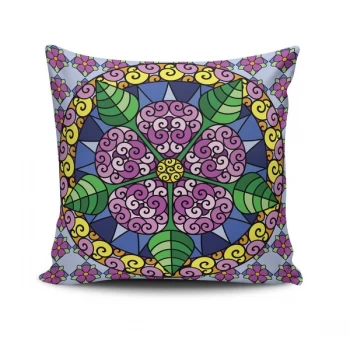 MANDALA-15 - No Filling Multicolor Cushion Cover