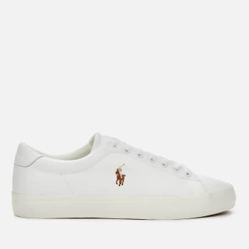 Polo Ralph Lauren Mens Longwood Leather Low Top Trainers - White/White - UK 9