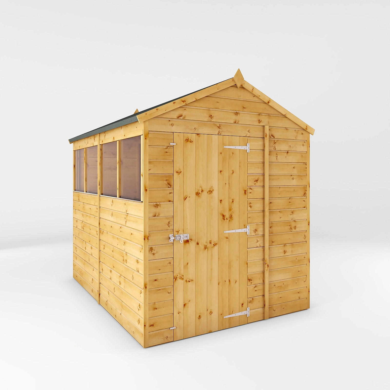 Mercia Garden Products Mercia 8 x 6ft Shiplap Apex Shed Wood