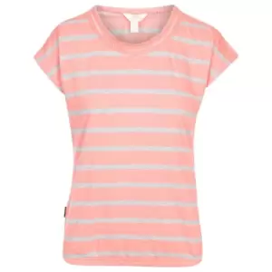 Trespass Womens/Ladies Moor Striped T-Shirt (XXS) (Blossom/Light Grey Marl)