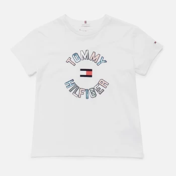 Tommy Hilfiger Girls Sequins T-Shirt - White - 8 Years