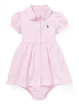 Ralph Lauren Baby Girls Oxford Shirt Dress - Pink, Size 18 Months