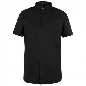 Firetrap Short Sleeve Oxford Shirt Mens - Black