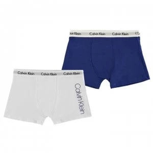 Calvin Klein Klein 2 Pack Trunks - White/Blue