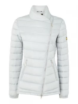 Barbour Jurby Quilted Jacket With Stand Collar White