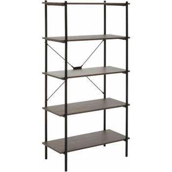 Premier Housewares - Bradbury Five Tier Dark Oak Shelf Unit