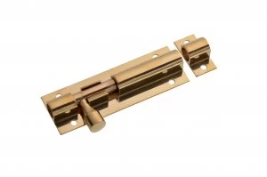 Wickes Barrel Bolt - Brass 76mm