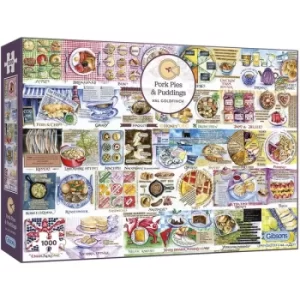 Gibsons Pork Pies & Puddings 1000 Piece Jigsaw Puzzle