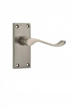 Wickes York Victorian Scroll Latch Door Handle - Satin Nickel 1 Pair