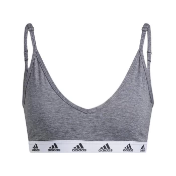 adidas Purebare Light-Support Bra Womens - Dark Grey Heather / Black