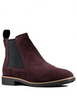 Clarks Griffin Plaza Ankle Boot - Burgundy