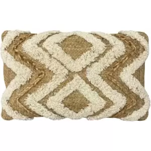 Jana Braided Jute Rich Cushion Cover, Natural, 30 x 50 Cm - Furn