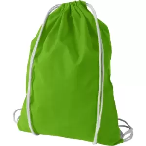 Bullet Oregon Cotton Premium Rucksack (Pack Of 2) (44 x 32 cm) (Lime)