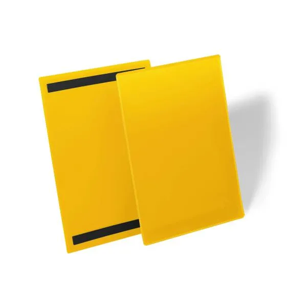 Durable Durable Magnetic Ticket Label Holder Document Pockets 50 Pack A4 Yellow 4005546996998