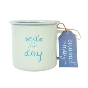 Sea's the Day Enamel Mug