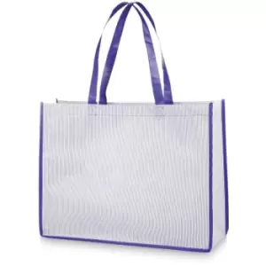 Bullet Stripy Shopper (One Size) (Purple) - Purple