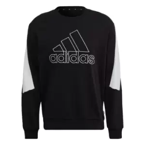 adidas Future Icons Embroidered Badge of Sport Sweatshirt - Black