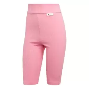 adidas Studio Lounge Ribbed Shorts Womens - Bliss Pink