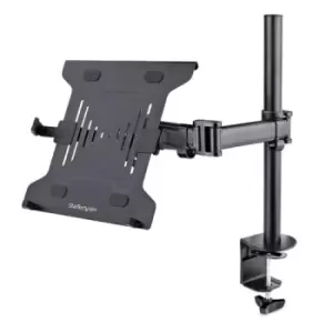 StarTech.com Laptop Desk Mount - Monitor and Laptop Mount - Displays up to 34" (8kg/17.6lb) & Laptops (4.5kg/9.9lb) - Articulating VESA Laptop Tray Ar