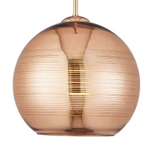 Searchlight Lighting Collection Erin Glass Pendant Ceiling Light - Copper