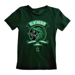 Harry Potter Childrens/Kids Comic Style Slytherin T-Shirt (5-6 Years) (Green)