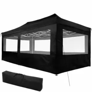 Tectake Gazebo Collapsible 3X6 M With 4 Sides - Viola Black