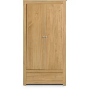 Rosella 2 Door 1 Drawer Combi Wardrobe Waxed Pine