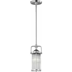 IP44 Ceiling Pendant Light Secure Glass Tube Shades in Rows Chrome LED G9 3.5W