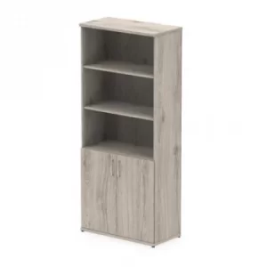 Impulse 2000 Cupboard Open Shelves Grey Oak