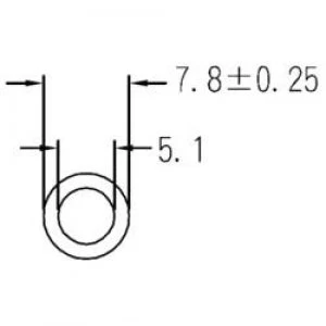 LED socket Polyamide 6.6 Suitable for LED 5mm Snap in fixing KS