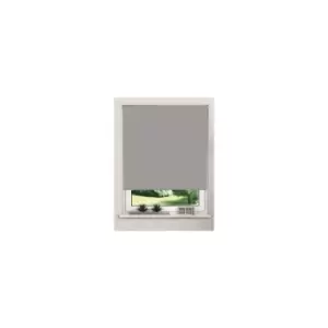 Newedgeblinds - Thermal Light Greyout Roller Blinds (165cm Drop) Trimmable (Light Grey, 150cm (59.05'))