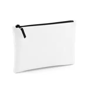 Bagbase Grab Zip Pocket Pouch Bag (One Size) (White/Black)